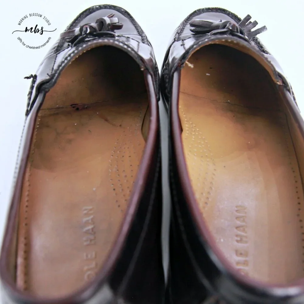 Cole Haan Pinch‎ Leather Tassel Loafer Burgundy Men 10